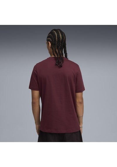 Puma Ess No. 1 Logo Tee Erkek Yetişkin T-shirt Bordo