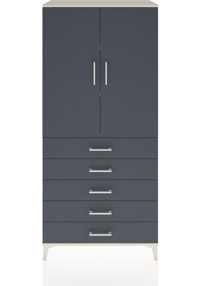 Hyperion Dolap 3 Raflı 5 Çekmeceli 2 Kapaklı 88x44x195 Aytaşı... Aytaşı