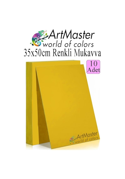 Sarı Renkli Mukavva 35x50 Cm 10 Adet 1 Paket Renkli Sert Karton 1.0 Mm Anasınıfı Hobi Etkinlik Okul Öncesi Elişi