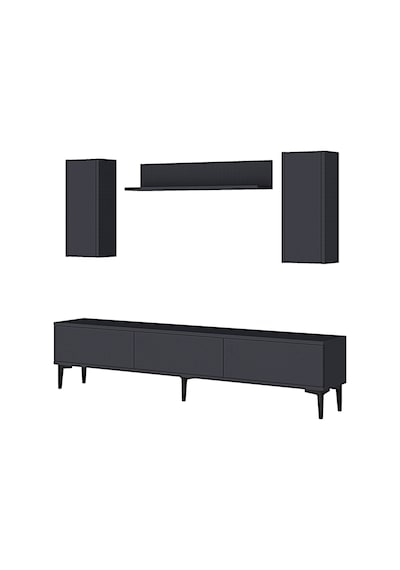 Tvr1899a - Aplos Tvr180 Tv Ünitesi Takım , Tv Sehpası Antrasit 180cm