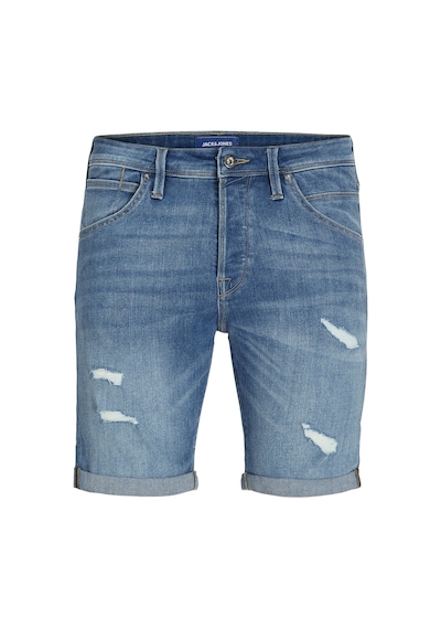 Jack & Jones Jack Jones Erkek Likralı Kot Şort 12269608 Indigo - Mavi
