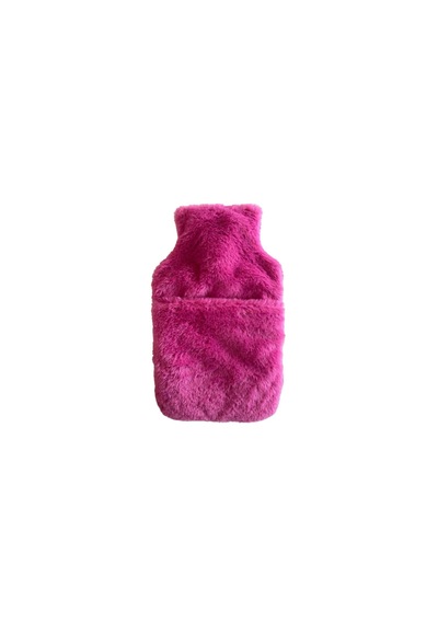 Sıcak Su Torbası Cepli Pembe Peluş Termofor 32,5x17,5cm 1500 Ml