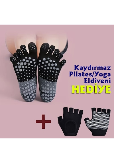 Beş Parmaklı Yoga/Pilates Çorabı (Kaydırmaz)