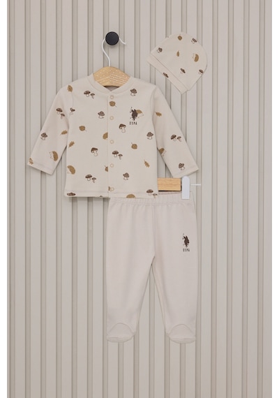 U.S. Polo Assn. U.s. Polo Assn Erkek Bebek Krem Takım 5274-45846 Krem