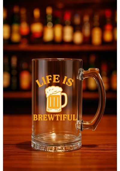 Baskılı Bira Bardağı Life