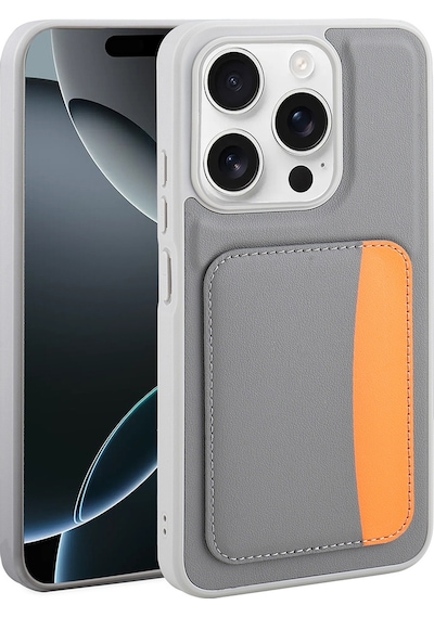 Xiaomi Redmi 15c Uyumlu Kartlıklı Süni Deri X-kart Cüzdan Silikon Kapak Koyu Gri