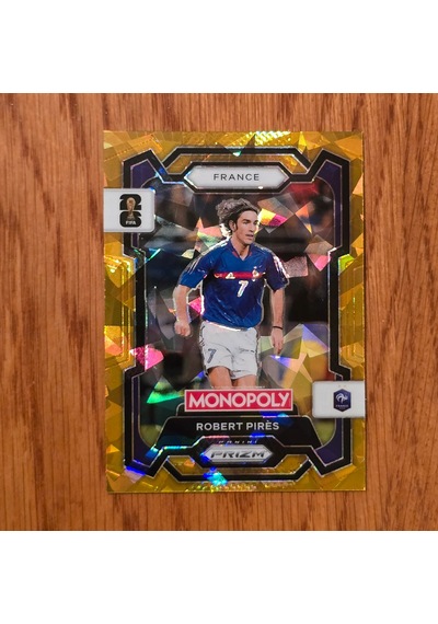 Panini Monopoly Prizm Robert Pires Gold Cracked Ice Oyun Kartı No.10