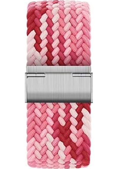 Samsung Galaxy Watch 8 40mm / 44mm / 46mm Classic Uyumlu Metal Clips Kumaş Örgü Akıllı Saat Kordon