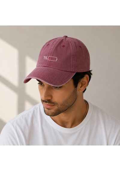 Valkyrie Low Battery Bordo Şapka Unisex Vintage Pamuk Ayarlanabilir Baseball Cap Tasarım Şapka