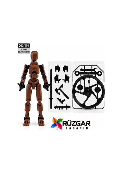Dummy Figür Eklemli Pozlanabilir Model Titan 113 Dummy 1.0 Kahverengi