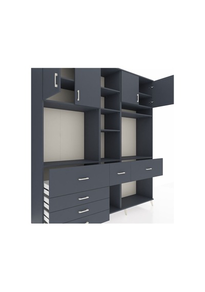 Hyperion Dolap 11 Raflı 6 Çekmeceli 4 Kapaklı 220x44x243 Antrasit-antrasit/antrasit Antrasıt/antrasıt - Antrasıt Hyperion Dolap 11 Raflı 6 Çekmeceli 4 Kapaklı 220x44x243 Antrasit-antrasit/antrasit Antrasıt/antrasıt - Antrasıt