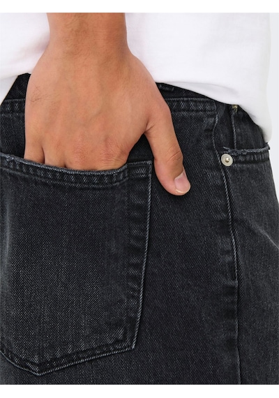 Only & Sons Onsedge Black 2047 Taı Dnm Shorts Noos Erkek Siyah Şort - 22032047