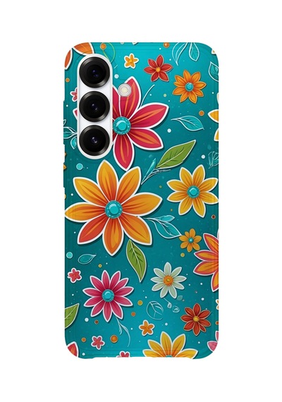 Samsung Galaxy A37 Uyumlu Baskılı Şeffaf Telefon Kılıfı Koleksiyon: Pastel Flowers 10