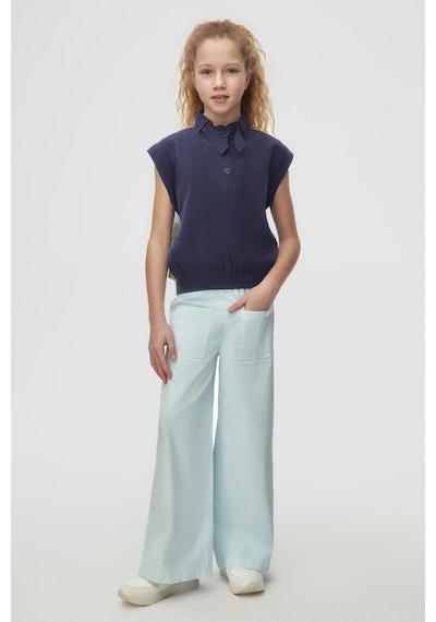 Nk Kids 38813 Kız Çocuk İndigo Forest Bluz İndigo