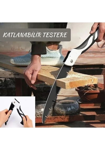 Katlanabilir Budama-kamp Testere,ergonomik Silikon Sap,odun Kesme Aracı