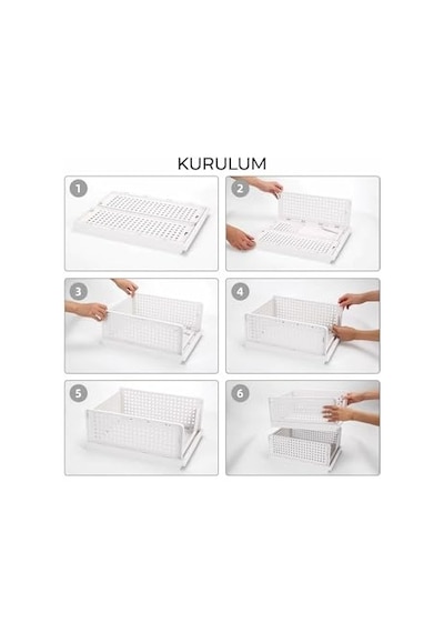 Arvale 3'lü Kayar Raf Elbise Dolap İçi Organizeri - Mutfak Banyo Düzenleme Depolama Üst Üste Dizilebilir 1, Antrasit Açık Bej