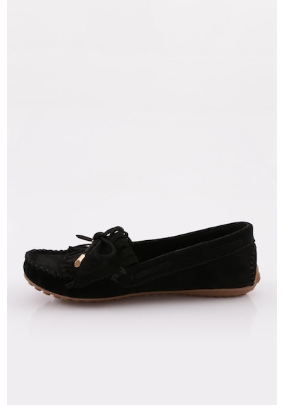 Dgn K118 Kadin Püskül Detayli Loafer Ayakkabi K118-1774-R1680 Siyah