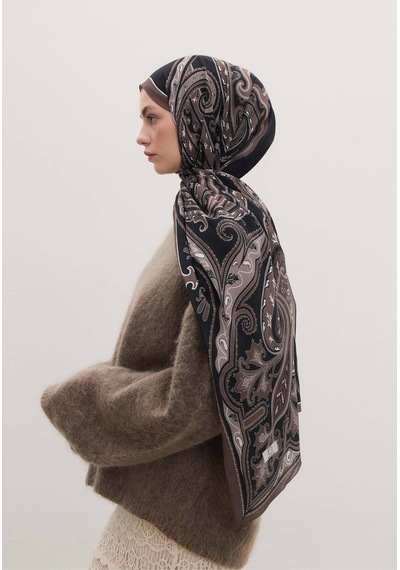 Freshscarfs Vintage Paisley Desen Şal Vizon