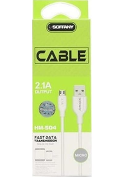 Soffany HM-504 2.1A Micro USB Data Şarj Kablosu 1.2 M
