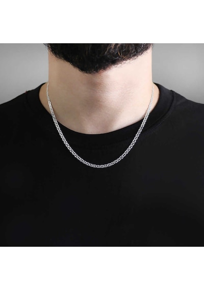 925 Ayar 50 Cm 80 Mikron Barlı Gümüş Erkek Zincir Kolye (291698762)