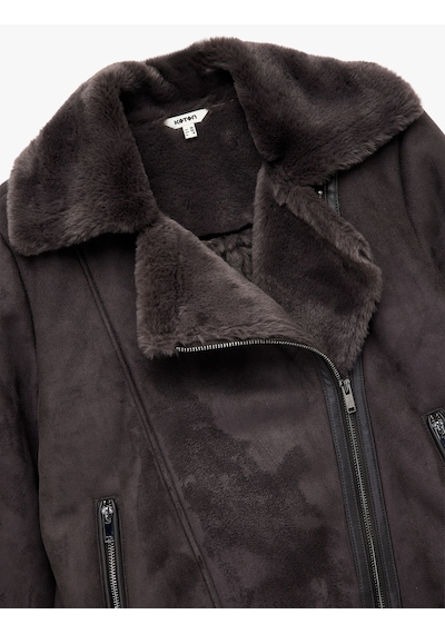 Koton Cepli Fermuarlı Uzun Kollu Peluş Yaka Süet Görünümlü Crop Biker Ceket Antrasit Melange 6wak20012ew Antrasit Melanj Koton Cepli Fermuarlı Uzun Kollu Peluş Yaka Süet Görünümlü Crop Biker Ceket Antrasit Melange 6wak20012ew Antrasit Melanj