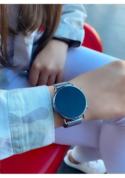 Unisex Çelik Kasa Dijital Led Ekran Kol Saati Gümüş - 132317797 Altın