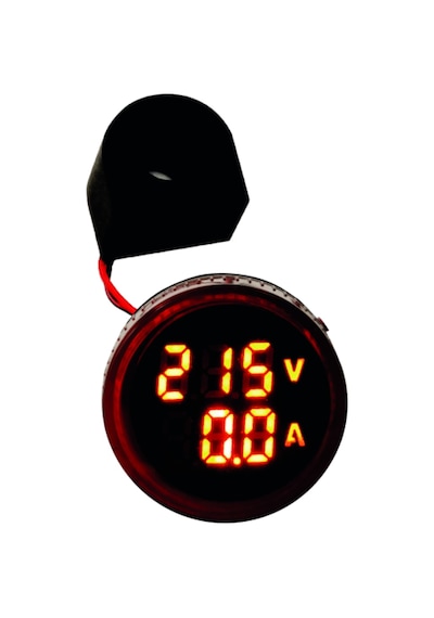 Ampermetre - Voltmetre 22 MM Akım Trafolu 220V Kırmızı