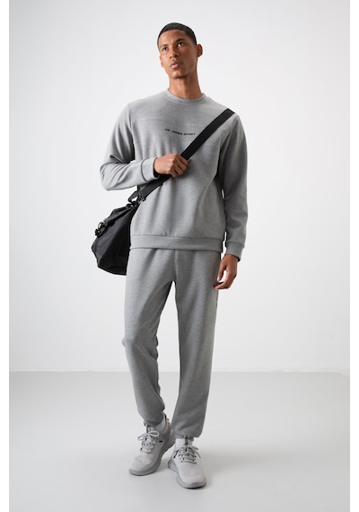 Tommy Life Gri Melanj Pamuklu Kalın Yumuşak Dokulu Comfort Fit Baskılı Erkek Eşofman Takım - 85253 GRİ MELANJ Tommy Life Gri Melanj Pamuklu Kalın Yumuşak Dokulu Comfort Fit Baskılı Erkek Eşofman Takım - 85253 GRİ MELANJ