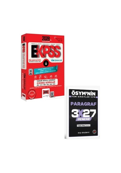 Yargı 2028 Ekpss Ortaöğretim Ön Lisans Lisans Tüm Dersler Tüm Adaylar İçin 10 Yıl Çıkmış Sorular+evp Akademi Paragraf
