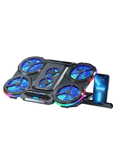 Frost Gt6 6x Big Turbo Led Fan - 10 Modlu Rgb 2x Usb - Siyah 13"-17" Boyut Destekli