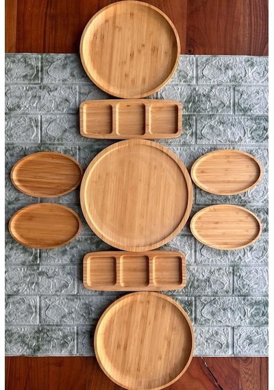 Atbyhome Bambum 9 Parça Kahvaltı Takımı Kahvaltılık Ahşap
