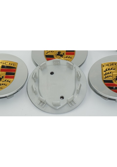 Dk Tuning Porsche Gri Jant Göbeği Kapak Seti 76mm