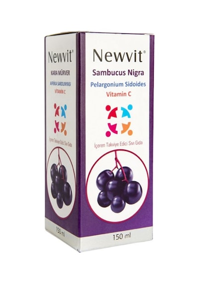 Newvit Sambucus Nigra Kara Mürver&Afrika Sardunyası Içeren Takviye Edici Gıda 150 ML