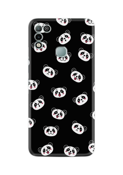 Infınıx Hot 11 Play Kılıf Silikon Desen Özel Seri Panda Suratları 1773