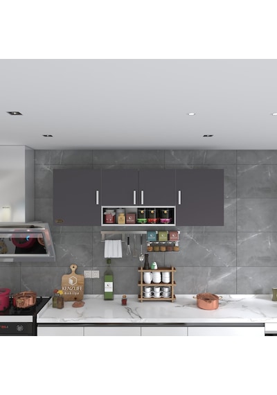 Kenzlife hazır mutfak packey gri 060*180*32 mutfak banyo dolabı kapaklı raflı Kenzlife hazır mutfak packey gri 060*180*32 mutfak banyo dolabı kapaklı raflı