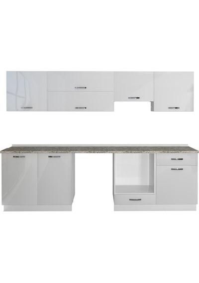 Decoraktiv Elite 280y Ank Mdf Hazır Mutfak Dolabı - Tezgah Dahil - Parlak Beyaz Decoraktiv Elite 280y Ank Mdf Hazır Mutfak Dolabı - Tezgah Dahil - Parlak Beyaz