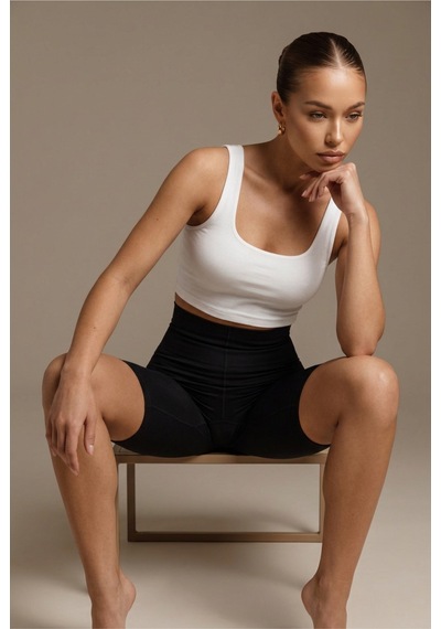 Kadın Sıkılaştırıcı Kumaş Boxer Kalıp Siyah Korse
