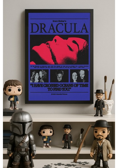 Dracula Siyah Ahşap Çerçeveli Poster, Film Duvar Tablosu