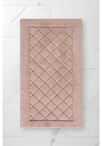 Lilly 2'li Pamuk Banyo Paspas Seti Yumuşak Dokulu Pudra Yıkanabilir 60x100 + 60x50cm, Ll005p