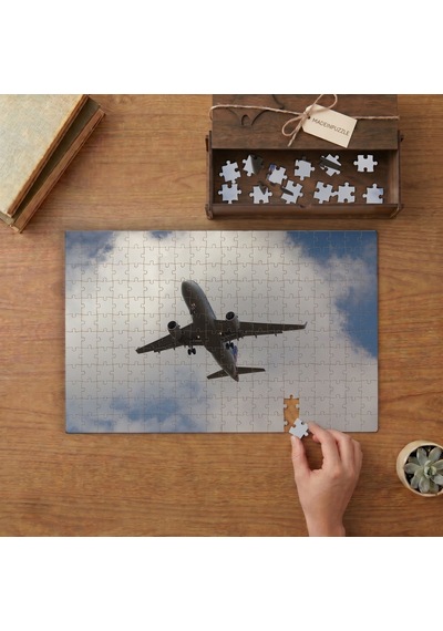 Gökyüzünde Uçak Tasarımı 240 Parça Ahşap Puzzle Ahşap Kutuda Mpy10019