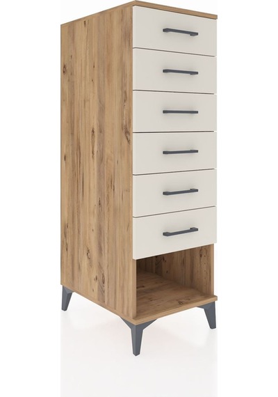 Kronos Dolap 6 Çekmeceli 44x59x134 Çam-aytaşı Çam