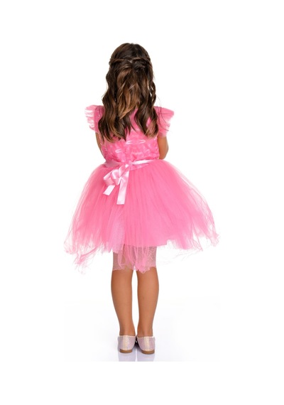 Mnk Baby & Kids Kız Çocuk Parti Kostüm Elbisesi M00674 Pembe