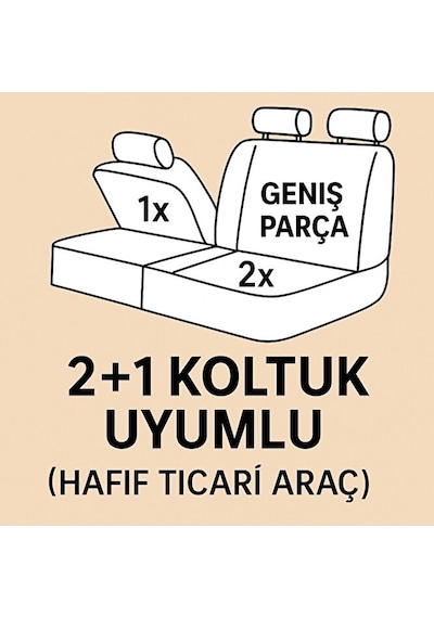 Volkswagen Caddy 2004-2014 2+1 Arka Sırt Oturak Uyumlu Monaco Ser