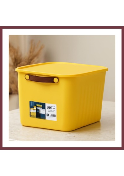 Storeşahin Renkli Kapaklı Plastik Organizer Kutu 15l 35x25x22 Cm Shn0720 Çok Renkli