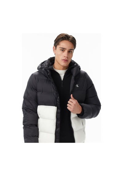 Calvin Klein Nylon Color Bock Puffer Erkek Beyaz Montlv04rd527g