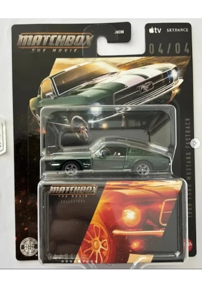 2026 Matchbox The Movie 1968 Ford Mustang Fastback Beyaz - Yeşil