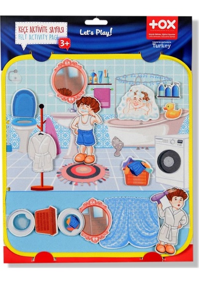 Tox Banyo Keçe Cırtlı Aktivite Sayfası - Çocuk Etkinlik . Eği