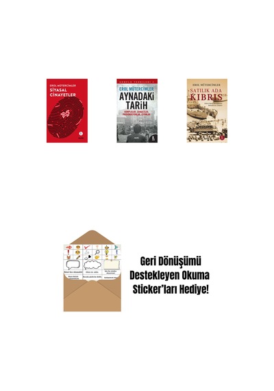 Siyasal Cinayetler + Aynadaki Tarih + Satılık Ada Kıbrıs + Okuma Sticker'ları