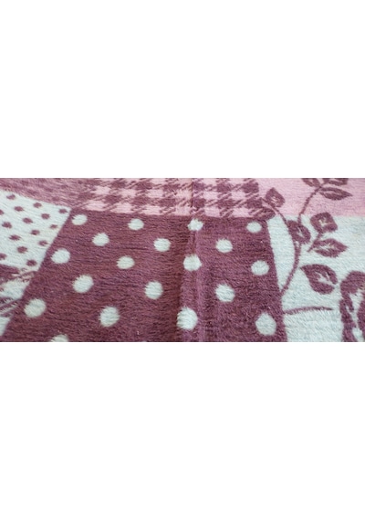 Algelsineve Rosenim Mor Peluş Akrilik Çift Kişilik Uşak Battaniye Mor