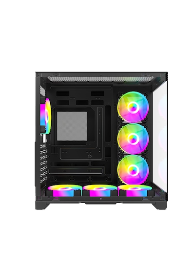 Strong Syrax 7x 120 Mm Fanlı Rgb Led Buton Kontrol Atx Akvaryum Siyah Gaming Bilgisayar Kasası Powersız Strong Syrax 7x 120 Mm Fanlı Rgb Led Buton Kontrol Atx Akvaryum Siyah Gaming Bilgisayar Kasası Powersız